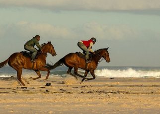 Carreras de caballos en la playa de Sanlúcar de la Barrameda